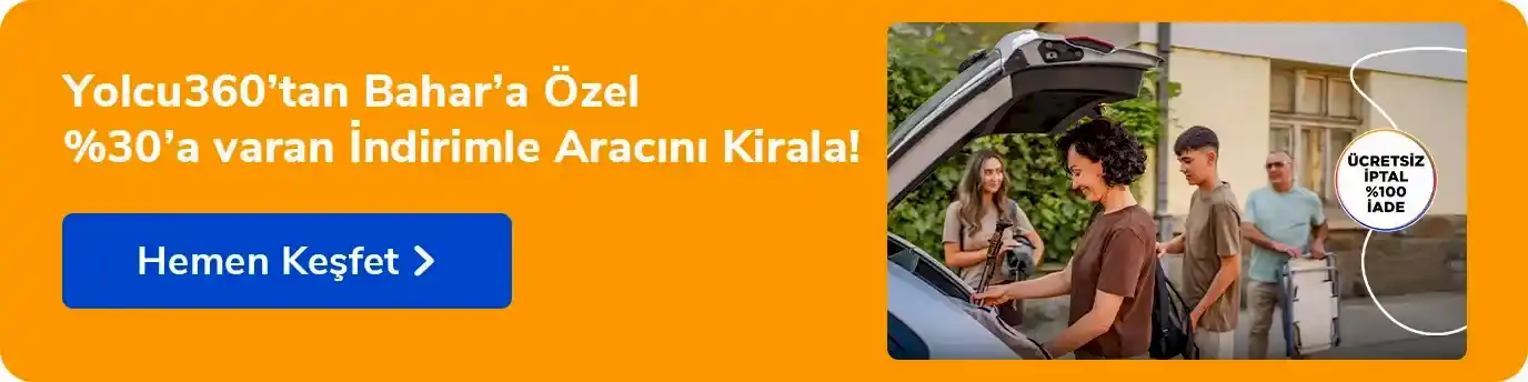 bahar araç kiralama kampanyası, %30'a varan indirim