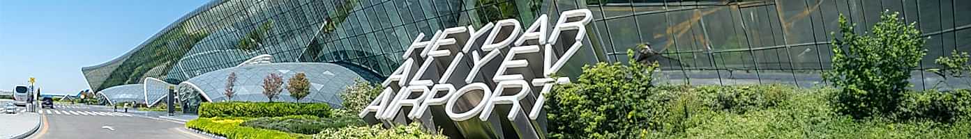 Haydar Aliyev Havalimanı tabela