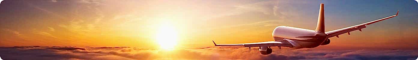 güneşe doğru uçan uçak bileti header görseli
